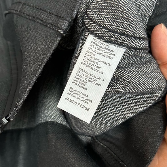 James Perse L Men’s Black Coated Cotton Jean Jacket Utility Denim Zip Front $395 - Picture 9 of 13